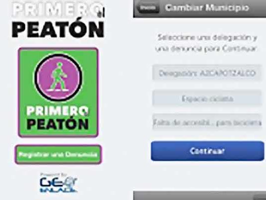 Presentan app peatonal para denunciar irregularidades en el D.F. App Peatonal