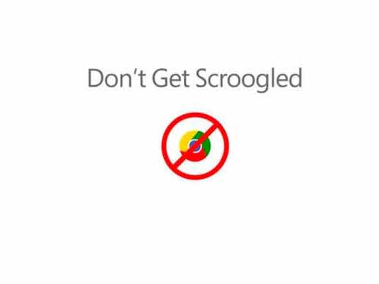 Nuevo spot de Microsoft se burla de Google Chrome Microsoft dont get scroogled