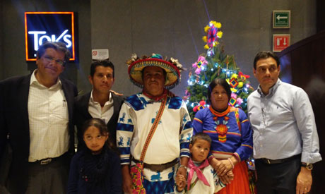 árbol navidad arte huichol