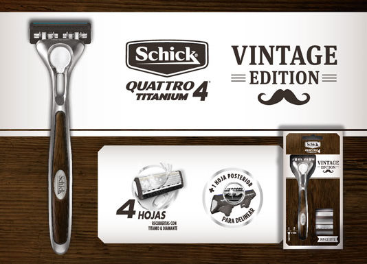 Un rasurado con estilo Vintage Schick Quattro Vintage