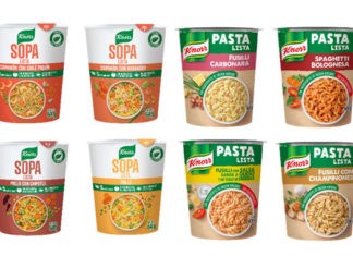sopas y pastas instantáneas Knorr
