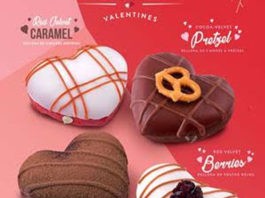 Donas de corazón en Krispy Kreme para celebrar San Valentín donas Chocolate Velvet