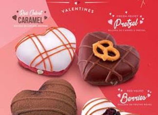 Donas de corazón en Krispy Kreme para celebrar San Valentín donas Chocolate Velvet