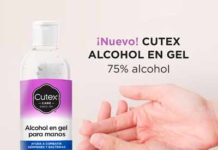 Cutex lanza nuevo Alcohol en Gel para manos con glicerina alcohol en gel con glicerina