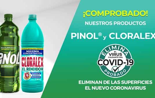 Cloralex y Pinol Sars-Cov-2
