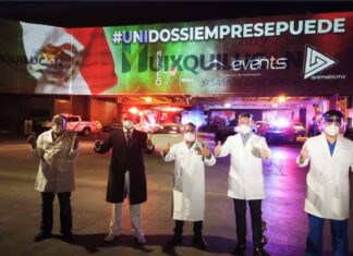 Videomapping en sitios históricos para apoyar a los héroes de la pandemia videomapping proyectores Epson