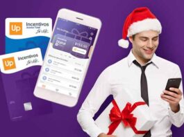tarjeta incentivos navideños Up Sí Vale