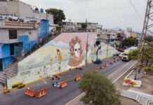 Converse City Forests crea mural de Día de Muertos con pintura sustentable Converse City Forests Día de Muertos