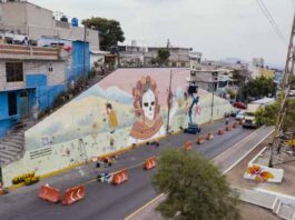 Converse City Forests crea mural de Día de Muertos con pintura sustentable Converse City Forests Día de Muertos