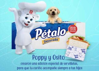 servilletas decoradas Pétalo Bimbo