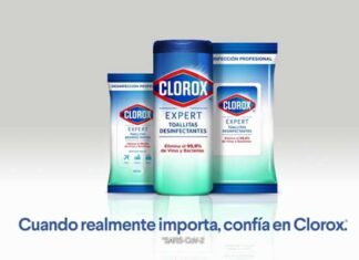 Toallitas Clorox EXPERT desinfectan objetos y superficies en sólo un minuto toallitas Clorox Expert