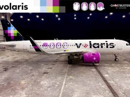 Volaris lanza experiencias a bordo con Ghostbusters: el legado avión Volaris Ghostbusters el legado