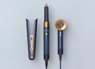 Dyson presenta colores especiales en productos para el cabello en esta Navidad productos para el cabello Dyson azul prusiano