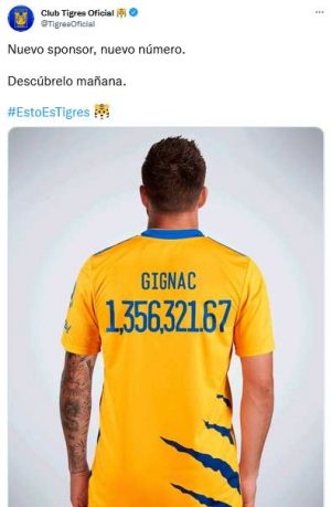 tweet nuevo sponsor Tigres