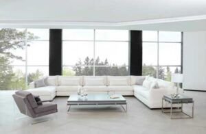 sala en color blanco