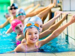 natación para niños en invierno