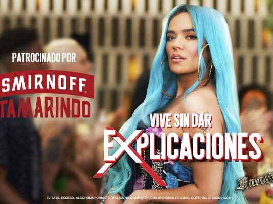 Smirnoff y Karol G te inspiran a liberar lo que llevas dentro sin dar explicaciones colaboración Smirnoff y Karol G