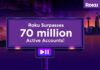 Roku supera 70 millones de cuentas activas