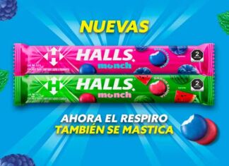 Halls Monch, nuevo caramelo suave con sabor frutal y un toque de mentol lanzamiento Halls Monch