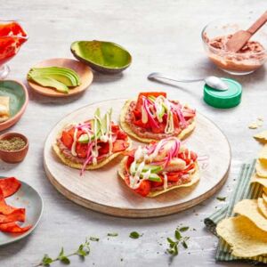 tostadas de pescado con vegetales Knorr