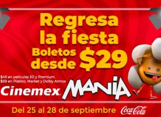 promoción Cinemex Manía