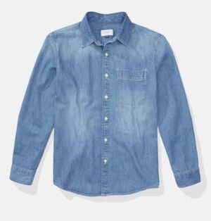 camisa de denim American Eagle