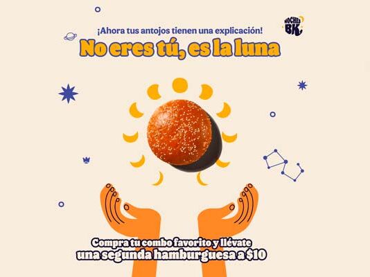 Burger King celebra el eclipse solar con esta promoción especial promoción Burger King eclipse solar