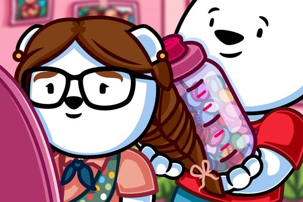 campana-rosa-frody tapitas y trenzas en Frody