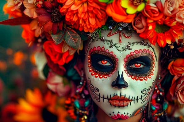 maquillaje-catrina maquillaje para Halloween y Día de Muertos