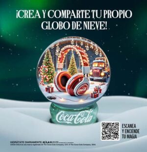 esfera de nieve Coca-Cola
