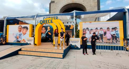 Campaña “Pon tu granito de avena” de Quaker Qrece invita a luchar contra la desnutrición infantil 1 experiencia Quaker en Monumento a la Revolución