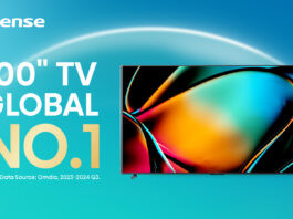 Hisense lidera envíos de televisores de 100 pulgadas