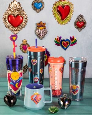 termos y tazas Starbucks para San Valentín