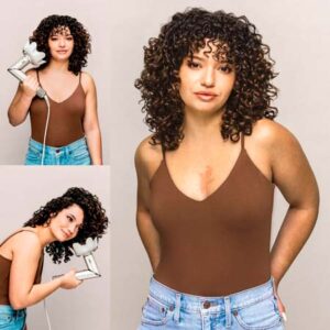 peinado rizos definidos