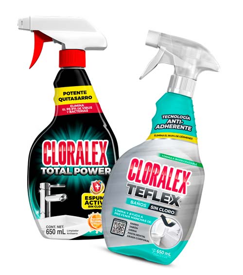 productos Cloralex para limpiar baños