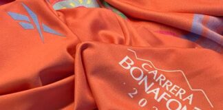 playera Carrera Bonafont 2025 creada por Reebok