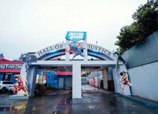 KFC y la Justice League transforman sucursal en una experiencia inmersiva sucursal de KFC intervenida con Justice League