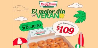 docena glaseada original Krispy Kreme y Uber Eats