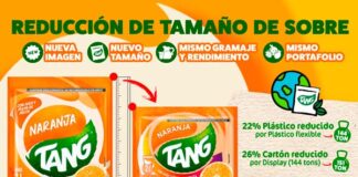 sobres de Tang reducen uso de plástico