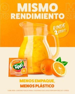 reducción de plástico y cartón Tang