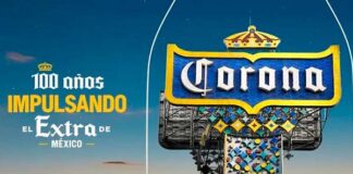 Corona 100 años impulsando el Extra de México