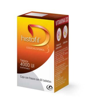 frasco con tabletas Histofil